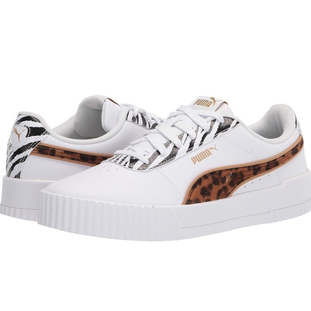 Rare! SOLD out style! Puma Carina Sneaker in Mixed Animal Print sz 8